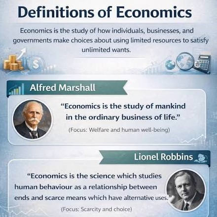 Similarities and Differences between Marshall’s and Robbin’s definition of Economics